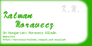 kalman moravecz business card