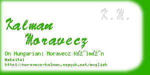 kalman moravecz business card